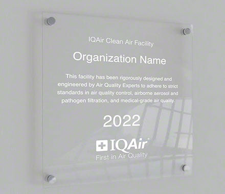 Clean Air Facility plaque