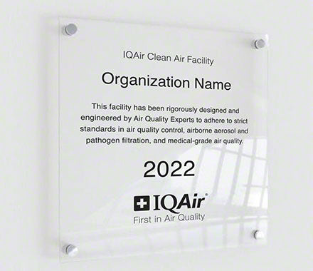 Clean Air Facility plaque